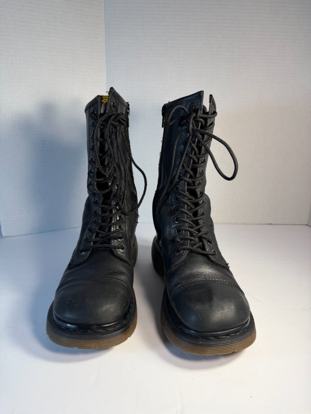 Dr.Martens Miranda vintage Black leather size L-8 Boots - Picture 3 of 16